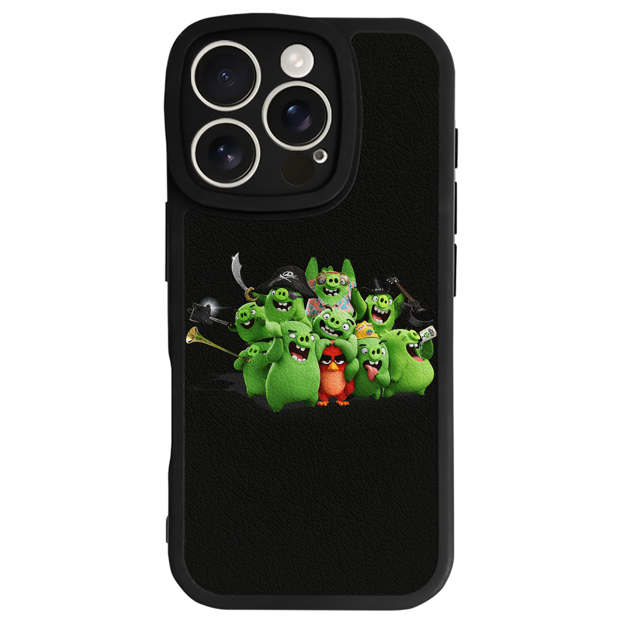 （画像用） Angry Birds アングリーバード 【iPhone 16シリーズ対応】シリコンスマホケース（レザー調） 材質：シリコン